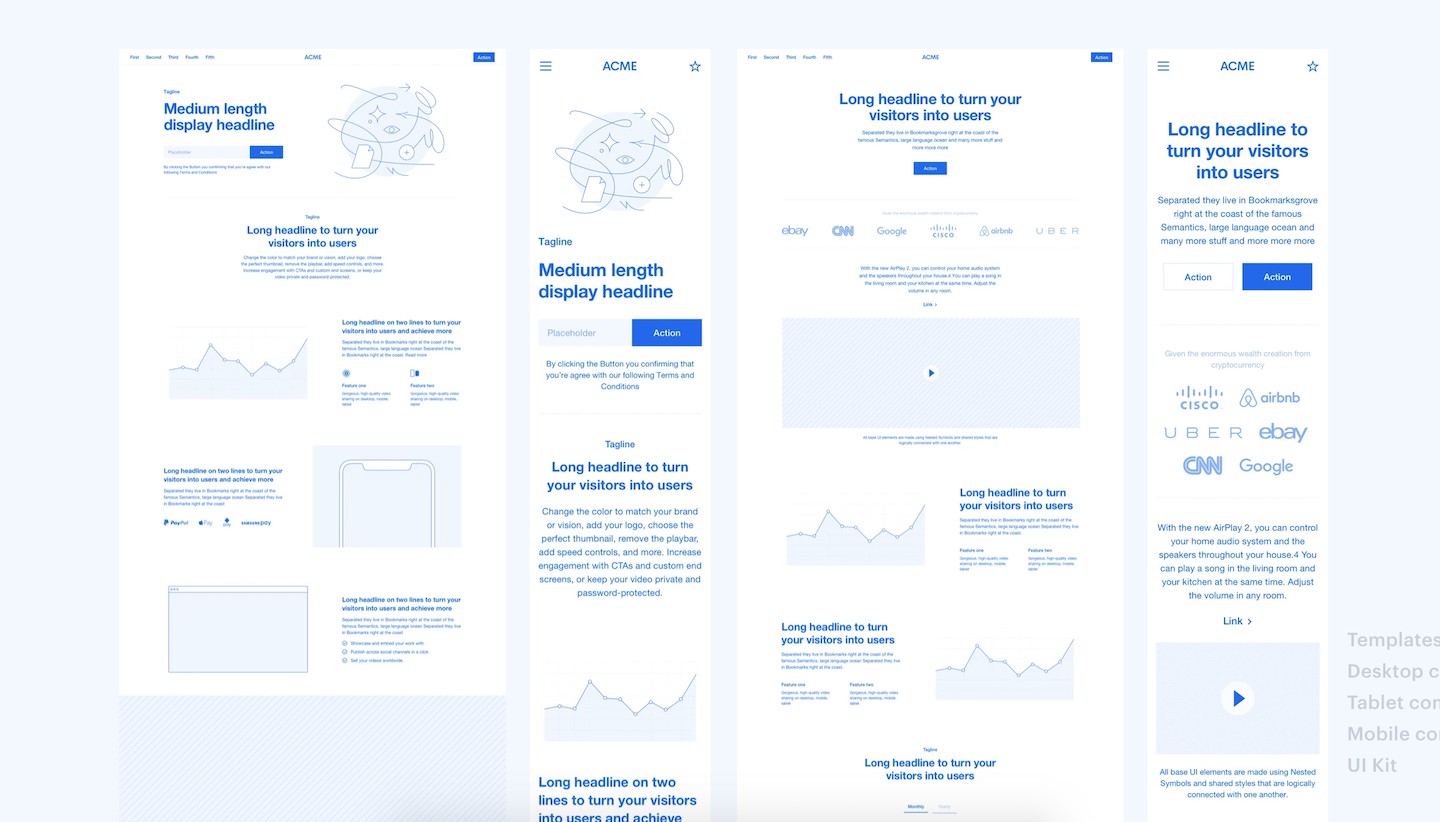 Exemple de wireframe utilisé chez Studio HB