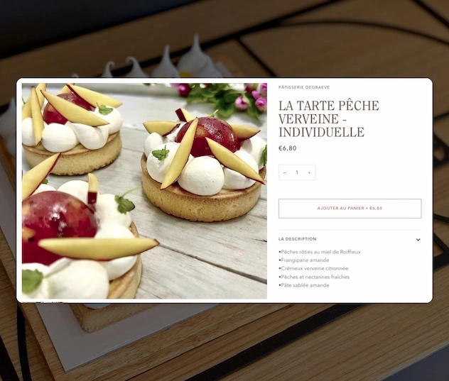 E-commerce Pâtisserie Degraeve